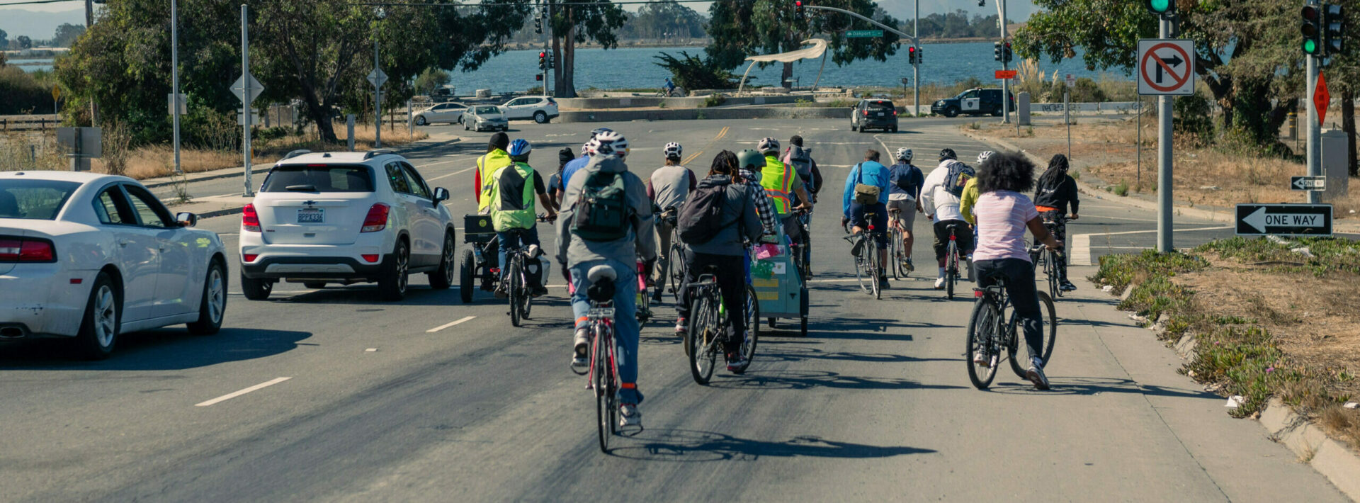 Locals bike to shore for October festivities. Photo: Lonny Meyer.
