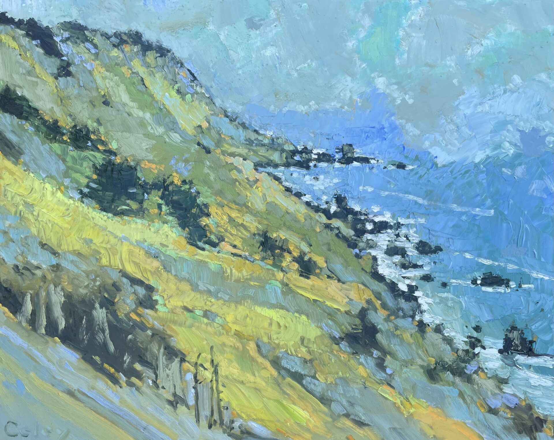 Springtime Above Slide Ranch. Art: Nicolas Coley.