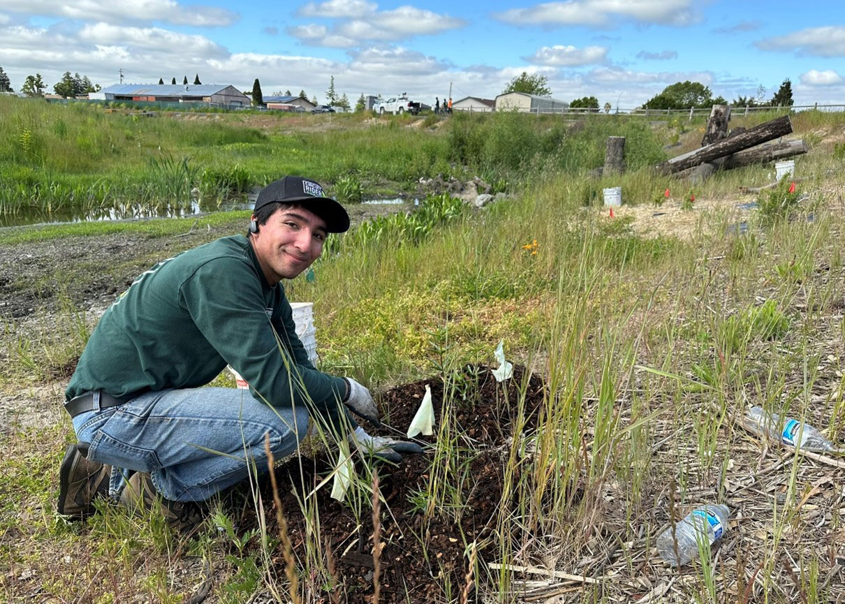 California Conservation Corps plants Phase 2 of the Colgan Creek project. Crealock and McCarthy at a local stable near Fairfax, where beloved horses remain at risk in a fast-moving fire.