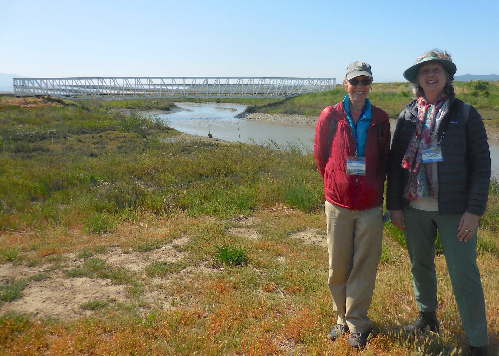 4-8-pacheco Robin Meadows (left) and Ariel Okamoto at Pacheco Marsh in 2025. Photo: Karen McDowell
