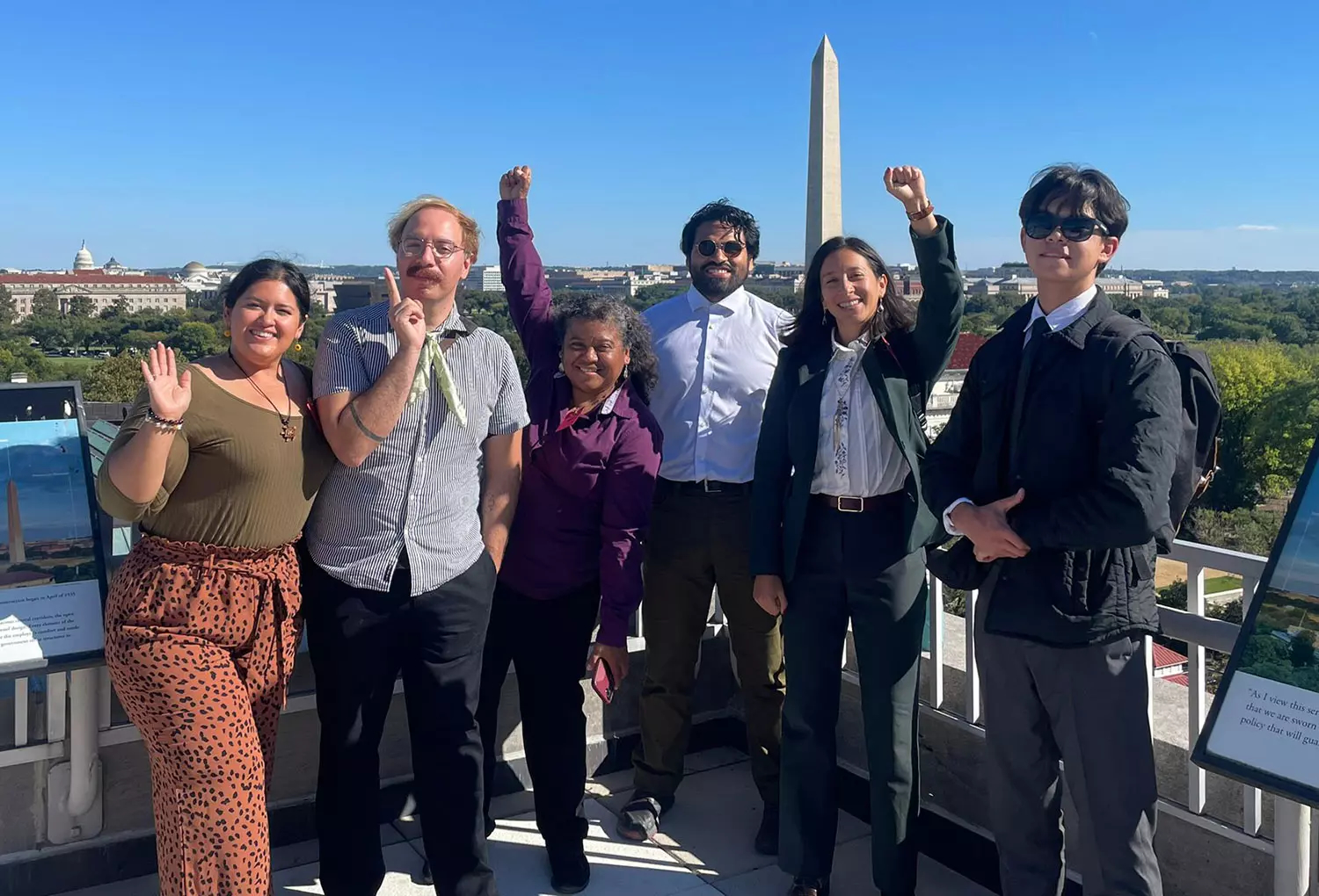Six GreenLatinos members in Washington, D.C.