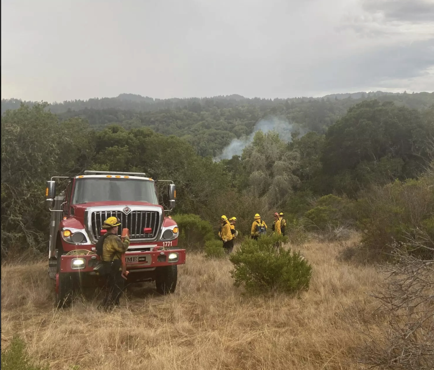 Fire engine in watershed.