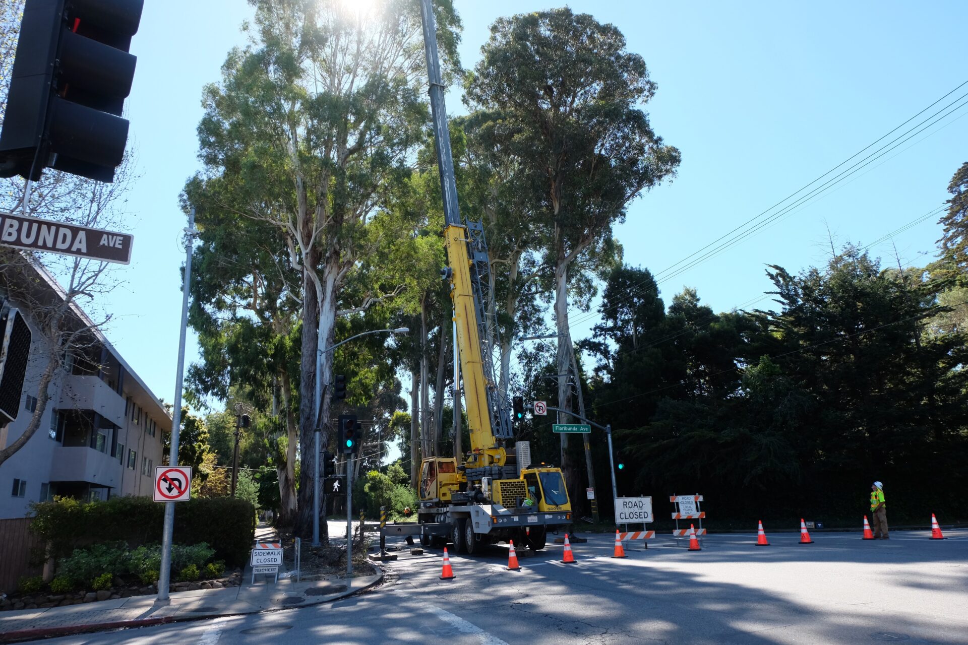 Crealock and McCarthy at a local stable near Fairfax, where beloved horses remain at risk in a fast-moving fire. 