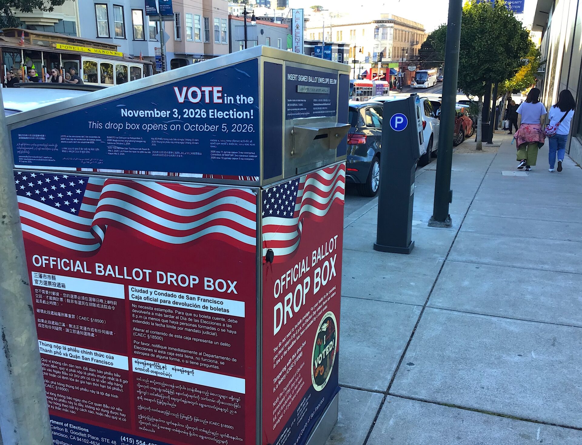 photo of ballot box in san francisco.